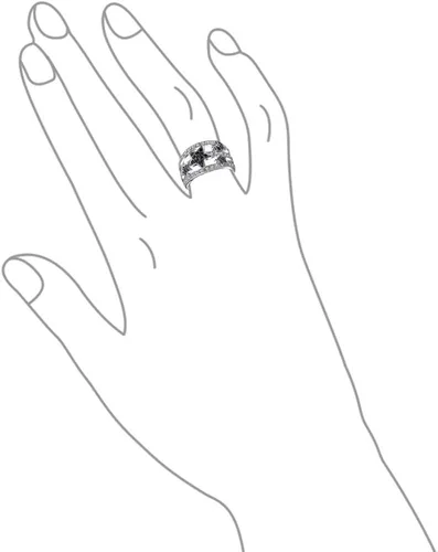 Vista 4 de Bling Jewelry - Anillo para mujer, chapado en plata