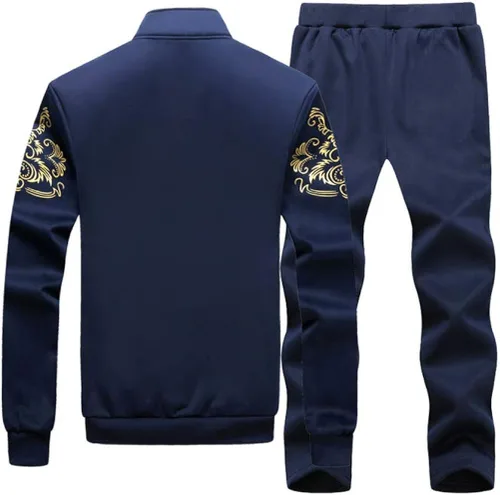 Vista 4 de Lavnis conjunto deportivo de manga larga para hombre 2 piezas ideal para correr caminar