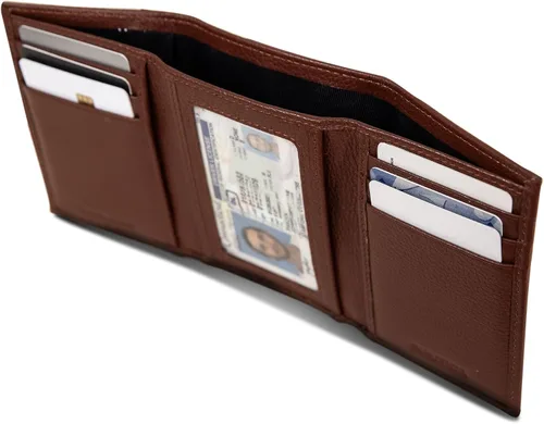 Vista 81 de Nautica Men's Trifold Wallet RFID Blocking Protection ID Window Card Slots Genuine Leather Durable