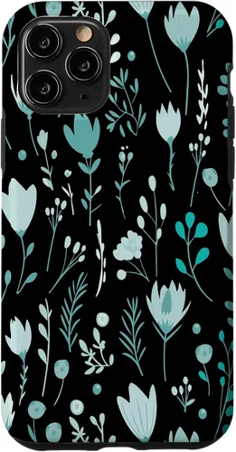 Vista 29 de Teal Floral Flowers Wildflowers Garden Botanical Love Case for iPhone 17