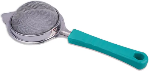 Vista 2 de Coladores de malla fina de acero inoxidable para cocina, colador con asa, tamices de metal para alimentos, arroz, aceite, fideos, frutas, verduras