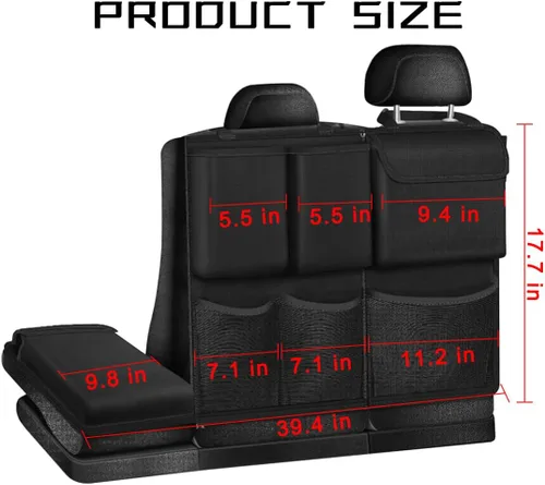 Vista 2 de Mandark Organizador de Maletero de Automóvil, Contenedor de Almacenamiento Desmontable para Colgar en el Respaldo del Asiento del Vehículo