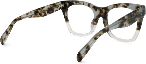 Vista 5 de Zeelool Lentes rectangulares unisex con bloqueo de luz azul, acetato a la moda, Tandy FP0886