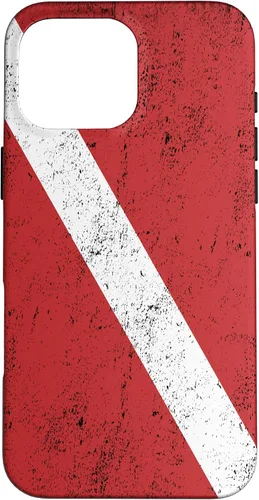Vista 19 de Bandera de buceo para iPhone 16 para buceadores con funda de efecto envejecido
