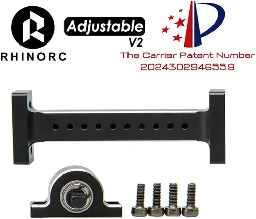 Vista 3 de RhinoCrawler - Viga de suspensión a control remoto, puente de soporte RC, eje de eje de transmisión extensible de metal para 1/10 Axial SCX10