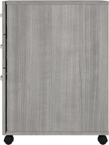 Vista 9 de Bush Business Furniture Studio C - Archivador móvil de 3 cajones en gris platino Unidad de almacenamiento de oficina ensamblada para el hogar