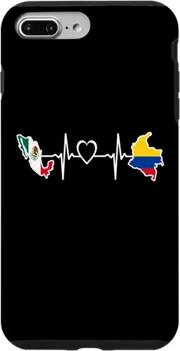 Vista 12 de iPhone 16 Bandera de Colombia Mexicana - Funda de latidos del corazón de Colombia Mexicana