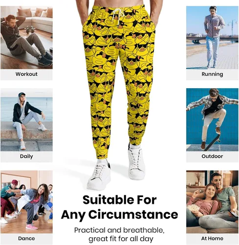 Vista 7 de Pantalones deportivos divertidos para hombre, pantalones deportivos casuales para rave, pantalones deportivos