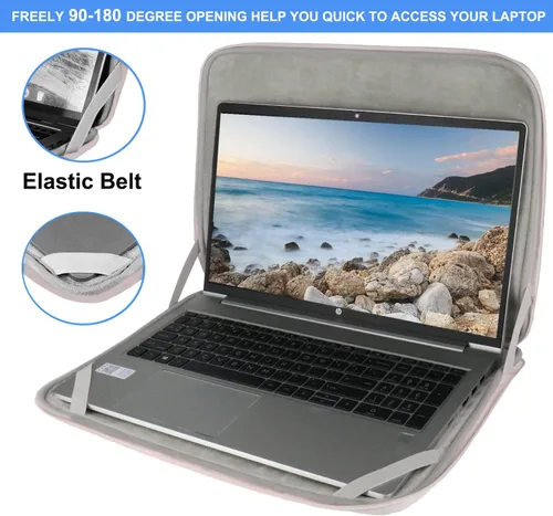 Vista 30 de Funda para portátil, bolsa de transporte con protección para computadora compatible con MacBook Air nuevo de 13 pulgadas M2/A2681 M1/A2337, MacBook