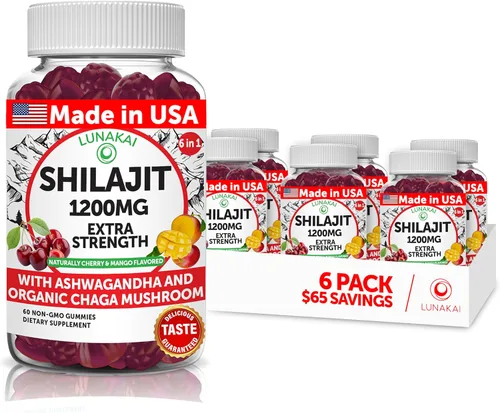 Vista 11 de Lunakai Cápsulas puras de Shilajit fabricadas en Estados Unidos con Ashwagandha, Rhodiola y Cordyceps - Extracto de Shilajit extra fuerte