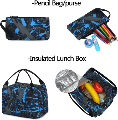 Vista 8 de Mochila escolar para estudiantes mochila de viaje para adolescentes