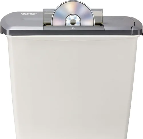 Vista 2 de Aurora AS810SD Trituradora de Papel de Corte en Tiras de 8 Hojas, CD y Tarjetas de Crédito con Cesta