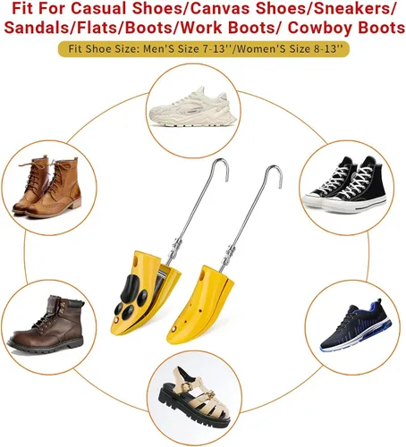 Vista 5 de Dabiyvoil Estirador de botas para pies gruesos, altura elástica para pies gruesos, para hombres y mujeres, botas de trabajo, botas de senderismo