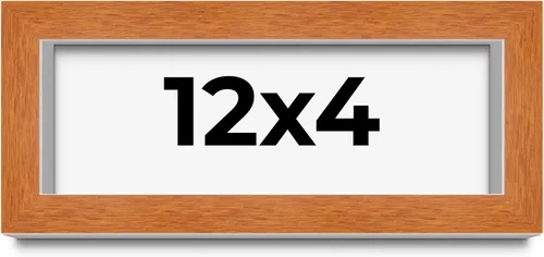 Vista 76 de Marco de 3 x 3 pulgadas de madera maciza de nuez y miel marrón con plexiglás acrílico UV, respaldo de tablero de espuma y accesorios para colgar