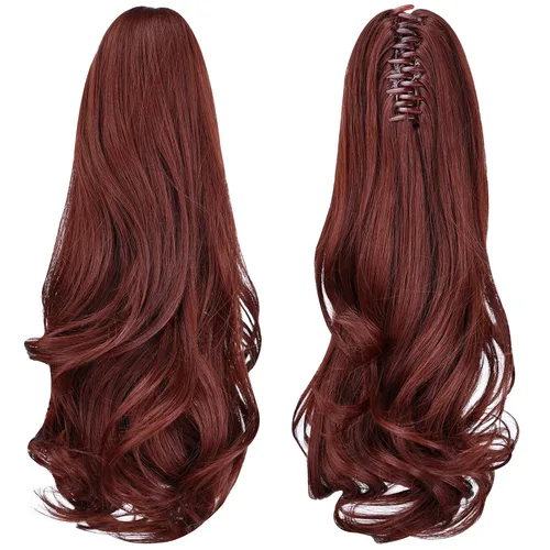 Vista 11 de extensión de cola de caballo, extensión de pelo con pinza de 12" cola de caballo rizada corta Extensión de pelo sintético de aspecto natural