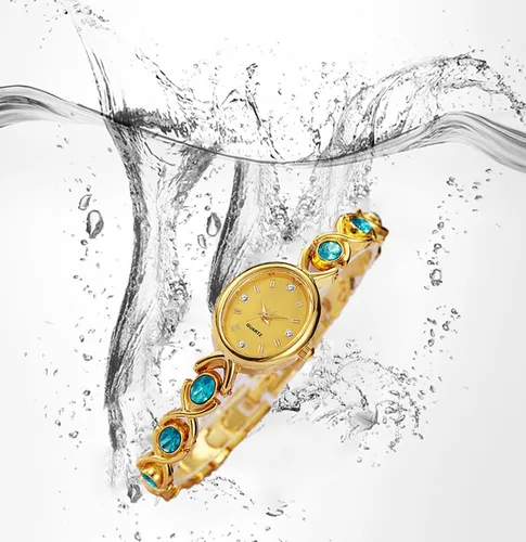 Vista 5 de Reloj para mujer, pulsera vintage pequeña, esfera ovalada, impermeable, de cuarzo, vestido de mesa