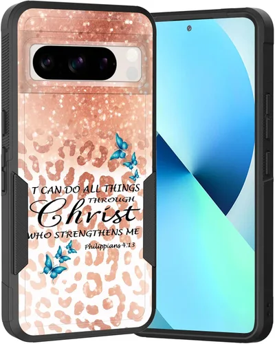 Vista 126 de Funda para Pixel 6A, Híbrida de Doble Capa de Servicio Pesado Resistente a Prueba de Golpes PC Duro + Funda Protectora de Silicona Suave para Google