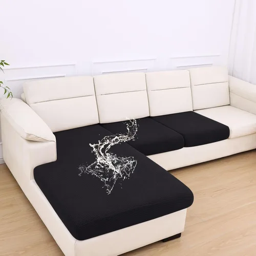 Vista 88 de Fundas impermeables para sofá seccional, fundas de cojín antideslizantes para sofá Ajuste seccional en forma de L, tela jacquard elástica, parte