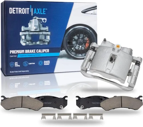 Vista 65 de Detroit Axle - Pastillas de Freno Traseras de Cerámica Izquierda Reemplazo de Pinza para Silverado Sierra Suburban 1500 Tahoe Yukon Escalade ESV EXT