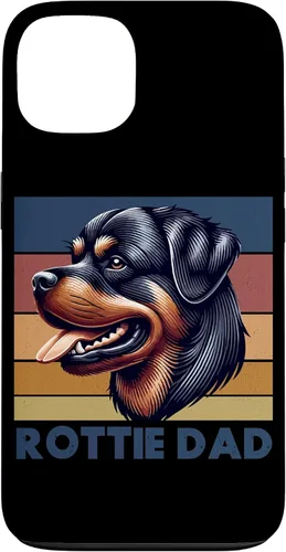 Vista 7 de Rottweiler Dad Rottie Father Dog Parent Father's Day Retro Case for iPhone 16