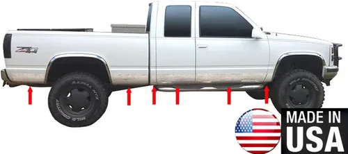 Vista 4 de Fabricado en Estados Unidos. Compatible con Chevy/GMC Pickup 1988-1998 de 3 puertas, cabina extendida sin guardabarros, cama corta, panel