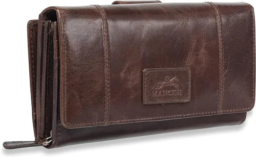 Vista 2 de Mancini Casablanca - Cartera de mano segura RFID para mujer, color marrón, talla única, 8700300-bn, talla única, Marrón, Contemporáneo