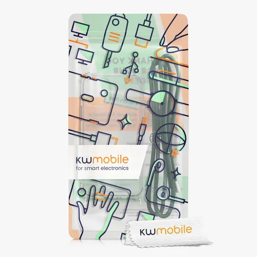 Vista 7 de kwmobile Funda cruzada compatible con Apple iPhone 12 Pro Max, funda transparente de TPU con correa de cable, color verde oscuro/transparente