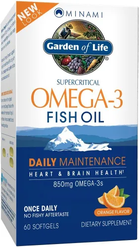 Vista 7 de Minami Nutrition Garden of Life - Aceite de pescado supercrítico Omega-3, 60 geles suaves cada uno, 850 mg, paquete de 2
