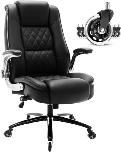 Vista 10 de Silla de oficina con respaldo alto, silla de escritorio ergonómica para Beige
