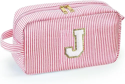 Vista 6 de Bonita bolsa grande de cosméticos de viaje, neceser con cremallera, bolsa de almacenamiento de maquillaje, bolsa de viaje, fiesta, boda, artículos
