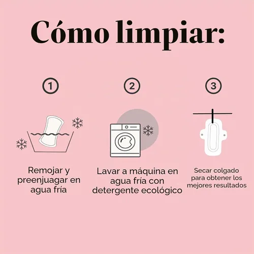 Vista 6 de Pixie Almohadillas de tela de algodón para el cuidado femenino, almohadillas reutilizables 100% orgánicas, clasificadas como 1 para las servilletas