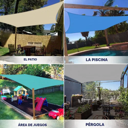 Vista 2 de Windscreen4less - Toldo rectangular de 8 x 12 pies para exteriores, bloquea los rayos ultravioleta, para patio trasero, porche, pérgola, terraza