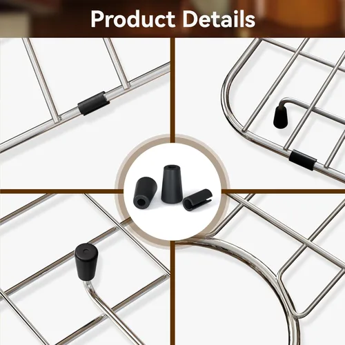 Vista 5 de Rejilla de fregadero de 18" x 12-1/2", rejillas de fregadero de acero inoxidable para la parte inferior de fregaderos de cocina, drenaje centrado