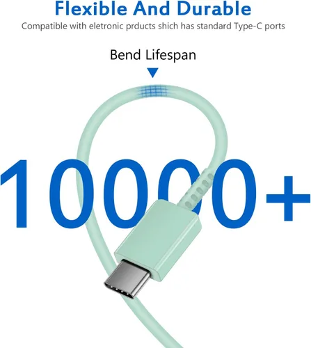 Vista 6 de Cargador tipo C de carga rápida - Bloque de carga USB C de 25 W, carga de pared para teléfono Android con cable tipo C a C de 6 pies para Galaxy S25