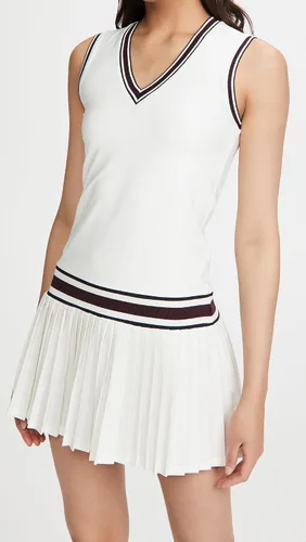 Vista 2 de Tory Sport Vestido de tenis con cuello en V para mujer