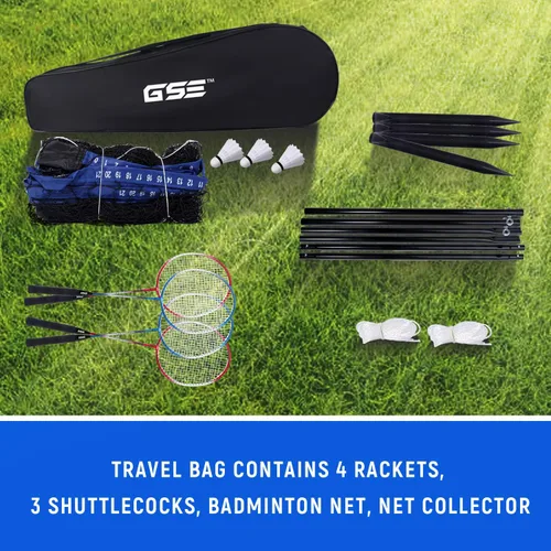 Vista 7 de GSE Games & Sports Expert Outdoor Yard Sports Net Game Set for Backyards, Parks, Beach, Lawn. Volleyball Set, Badminton Set OR Volleyball &