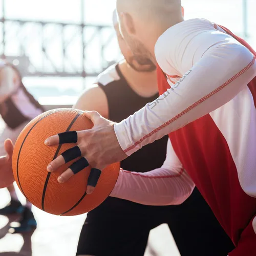 Vista 6 de Civaner 12 fundas de dedos para artritis deportivas transpirables y elásticas para los dedos, protectores de compresión para articulaciones