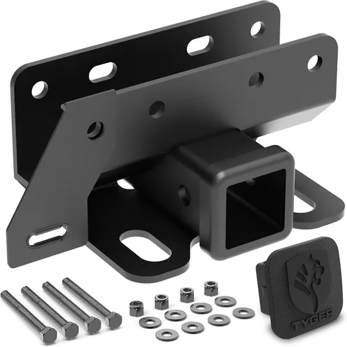 Vista 11 de TYGER Combo de remolque: enganche receptor de 2 pulgadas, arnés de cableado y cubierta de enganche para Wrangler JK 2Dr y 4Dr 2007-2018