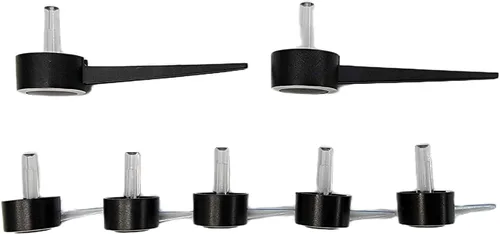 Vista 3 de Tanin Auto Electronix - Agujas azul cielo con base negra y cromada para Chevrolet Silverado, Tahoe y GMC Sierra (7 unidades)