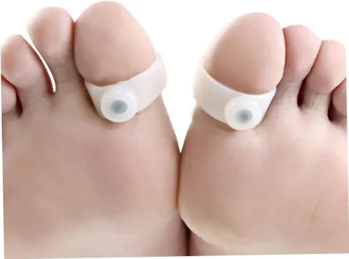 Vista 5 de 5 pares de anillos de dedo del pie cubiertas magnéticas de banda elástica cubierta de dedo del pie herramienta magnética Jansio anillo para dedos