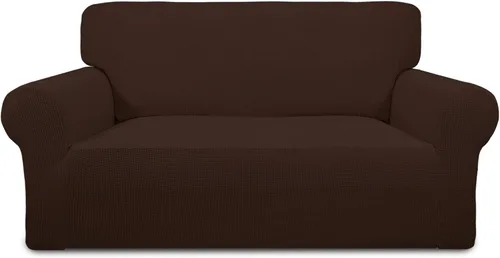 Vista 66 de PureFit Funda elástica para sofá biplaza, funda de sofá suave y antideslizante de jacquard de elastano, protector de muebles lavable con espuma