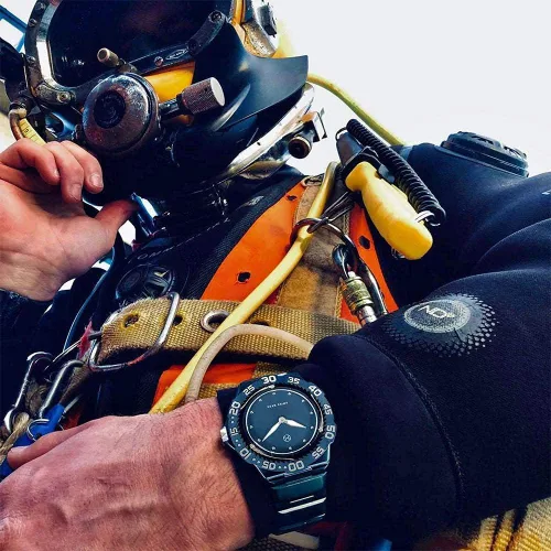 Vista 5 de NOVE Trident - Relojes de buceo para hombre y mujer, fabricación en Suiza, ultrafinos, 0.3pulgadas de grosor, resistente al agua hasta 656pies