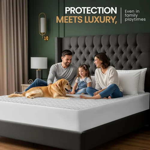 Vista 6 de Utopia Bedding - Protector de colchón impermeable de tamaño individual, funda de colchón de tela 3D Air suave prémium, se ajusta a colchones de 15