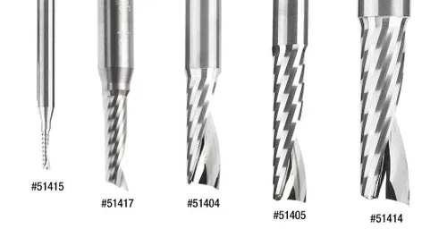 Vista 4 de Amana Tool - 51645 Carburo sólido CNC espiral 'O' sola flauta, corte de plástico 1/2 diámetro x 1