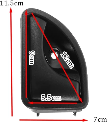 Vista 2 de 8200247802 Car Door Internal Handle Left and Right Installed for 99 1998-2002 1999-2005(Black Rigt)