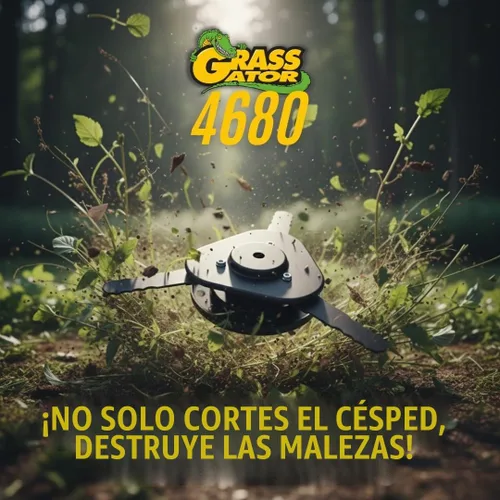 Vista 5 de Grass Gator 4680 Cabezal cortador de cepillo con cuchillas de metal Reemplazo extra resistente para recortadoras de gas de eje recto 25 cc +