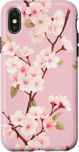 Vista 5 de Japanese Cherry Blossom Floral Flower Pattern Pastel Pink Case for iPhone 17