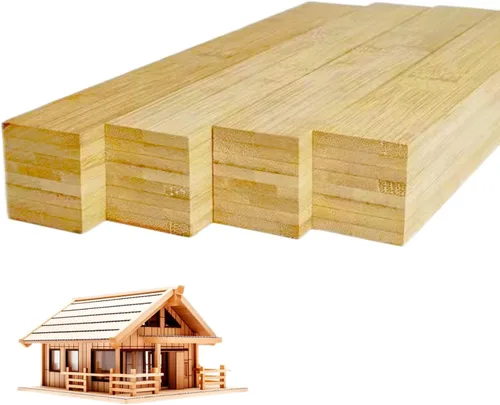 Vista 10 de Dtmasao Varillas de Espiga de Madera de 1/2 x 6 Pulgadas 10 PIEZAS - Palos de Madera Varillas de Espiga de Madera - Palos de Bambú Sin Terminar