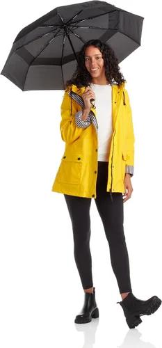 Vista 6 de URBAN REPUBLIC Chubasquero para mujer Chaqueta impermeable cortavientos resistente al agua (S-3XL)