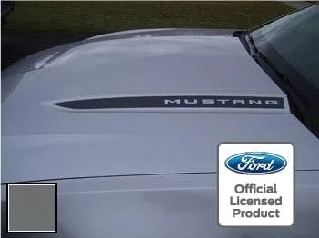 Vista 3 de Hood Spears Cowl compatible con Ford Mustang Stripe Graphic Decal Package – SSA Metallic Silver – CMS (se adapta a 2010-2012) [Juego de 2] Plateado